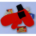 Promotional Polar Fleece Double Layer Mittens with Zippered Pockets